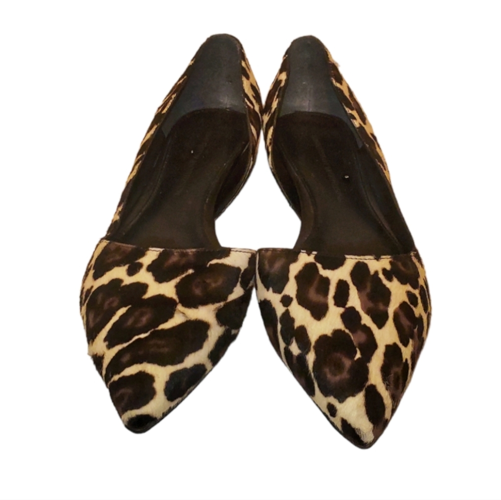 Sigerson Morrison Leopard-Print Pointed Flats - Brown & Cream